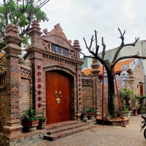 Gạch cổ xây đình chùa kt  230x114x60mm